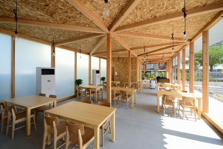 Cafeteria in Ushimado餐厅的空间设计